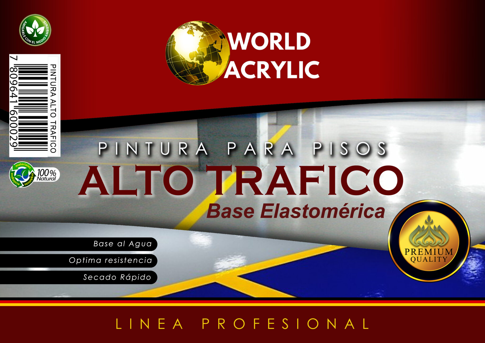 Pintura alto tráfico elastomérica World Acrylic Pinturas Ya