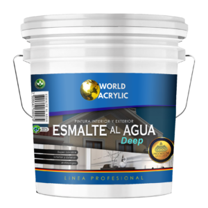 Esmalte al agua satinada.