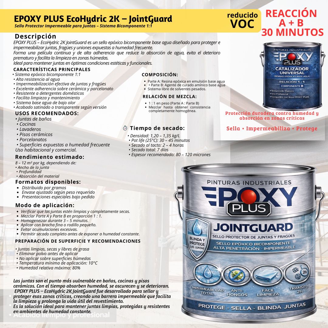 JointGuard - EPOXY PLUS EcoHydric 2K - Imagen 3