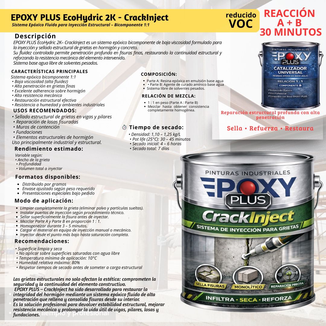 CrackInject - EPOXY PLUS EcoHydric 2K - Imagen 3