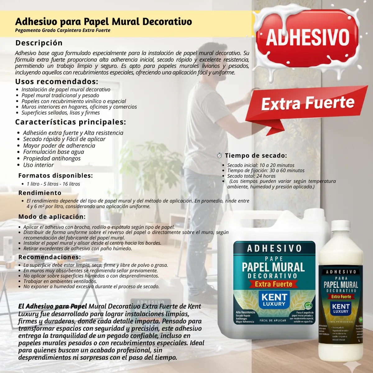 Adhesivo para Papel Mural Decorativo - Imagen 5