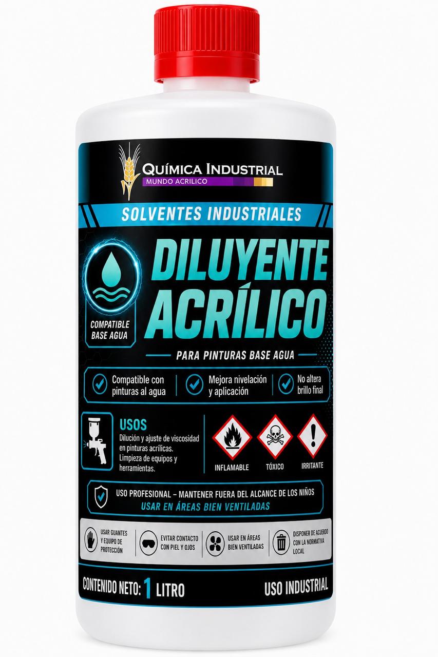 Diluyente acrilico, esmalte al agua