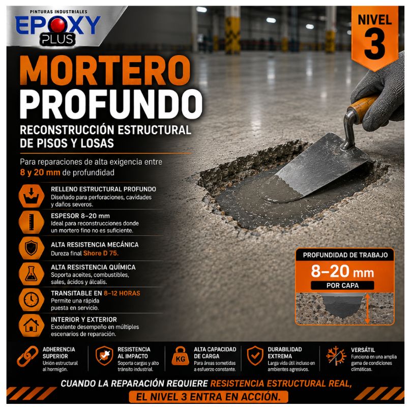 MORTERO EPÓXICO NIVEL 3 – MORTERO PROFUNDO - Imagen 2
