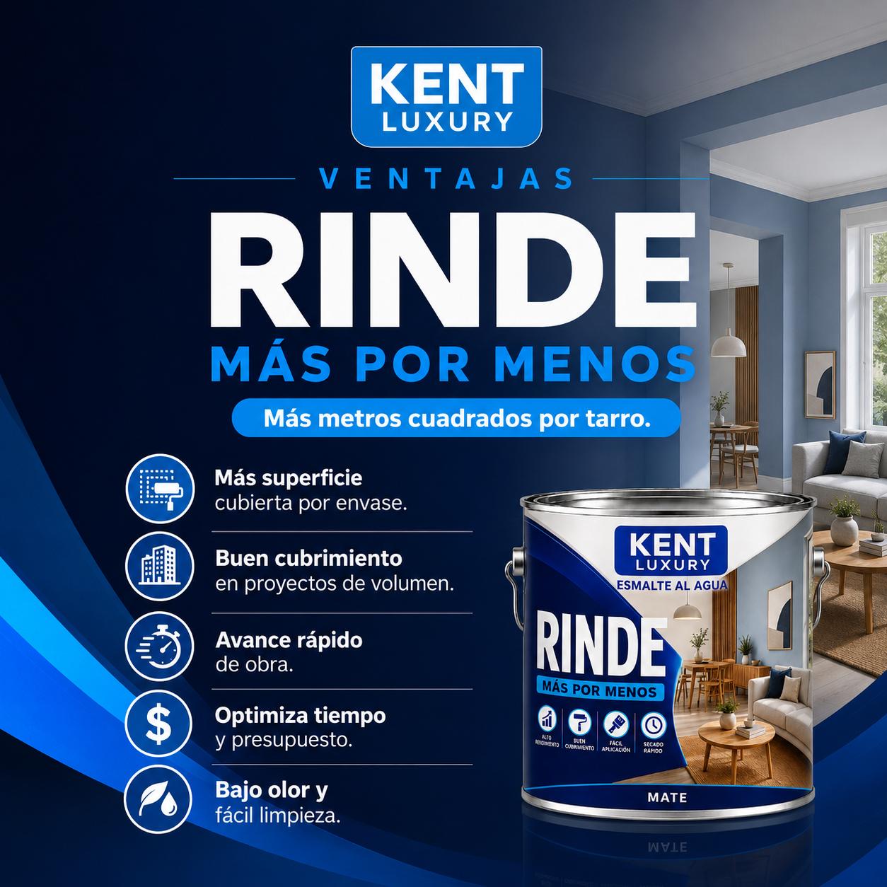 ESMALTE AL AGUA RINDE - ALTO RENDIMIENTO, BUEN CUBRIMIENTO - Imagen 4