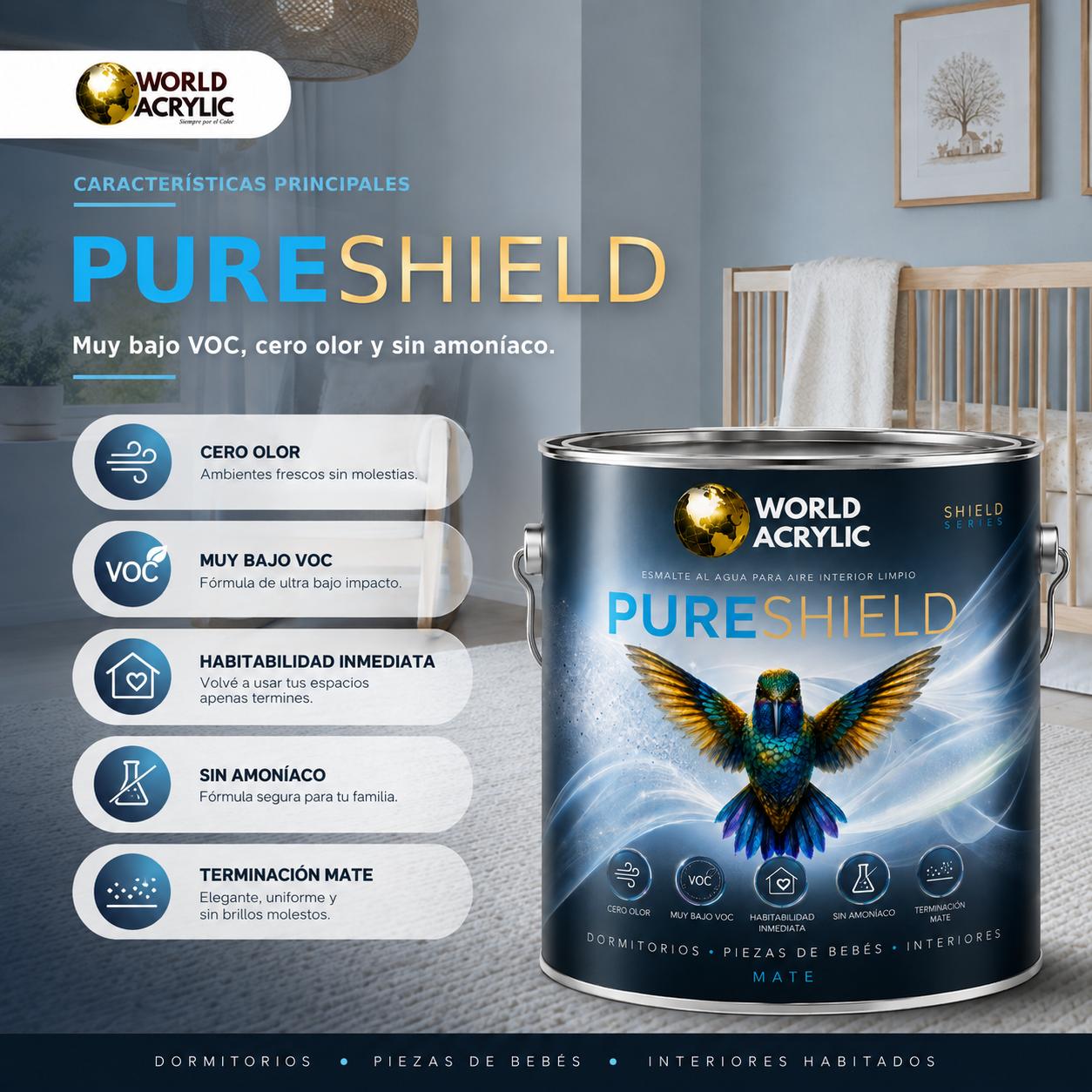 ESMALTE AL AGUA PURESHIELD LIBRE OLOR - VOC - Imagen 2