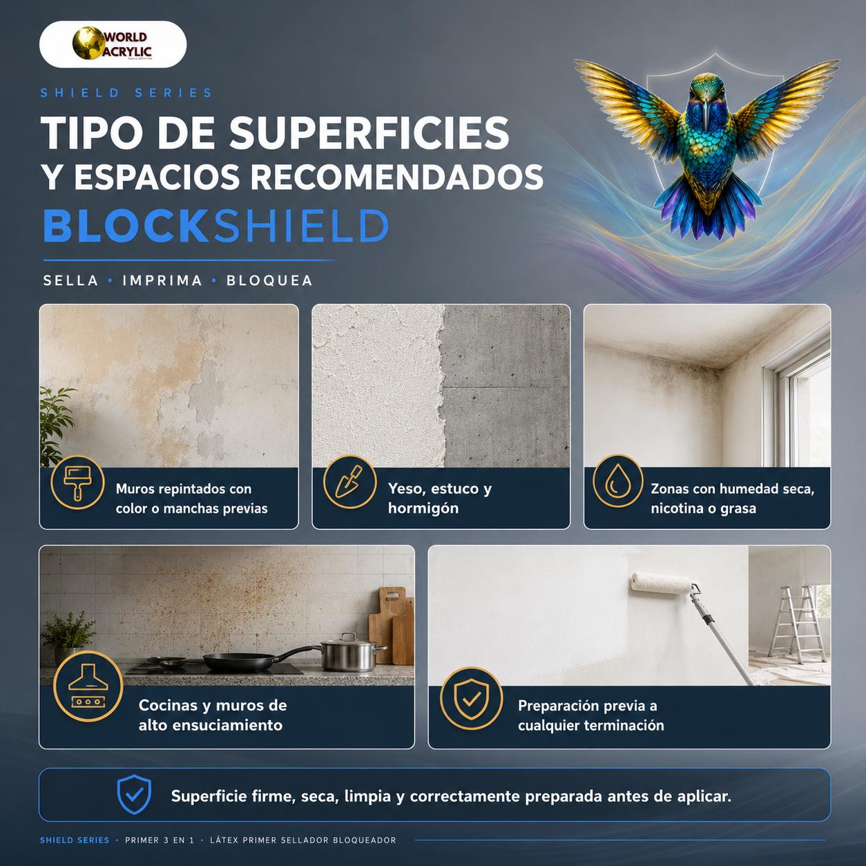 LΓTEX BLOCKSHIELD, PRIMER BLOQUEADOR 3 EN 1 ANTIMANCHAS - Imagen 3