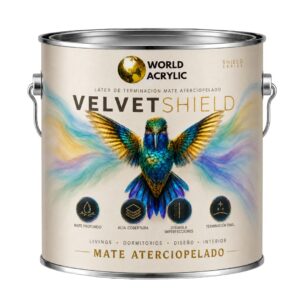 LÁTEX PREMIUM MATE ATERCIOPELADO PARA INTERIORES, ALTA COBERTURA