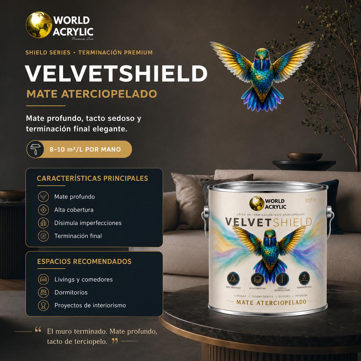 LÁTEX PREMIUM MATE ATERCIOPELADO PARA INTERIORES, ALTA COBERTURA - Imagen 5