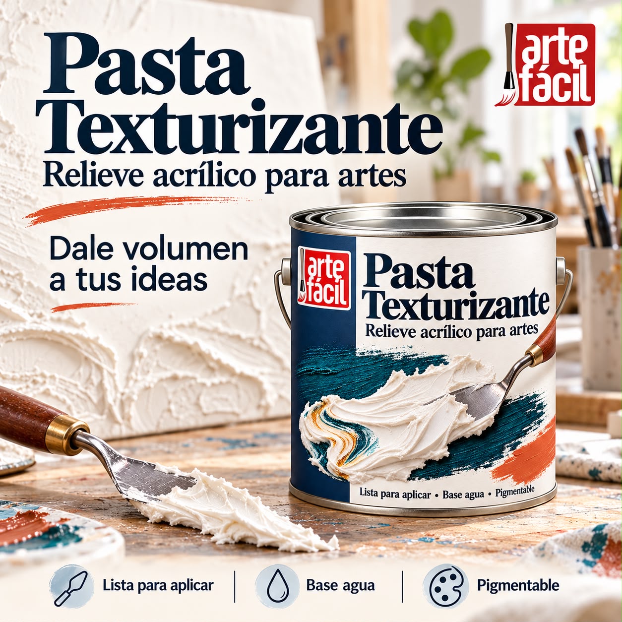 Pasta texturizante, relieve acrílico - Imagen 5