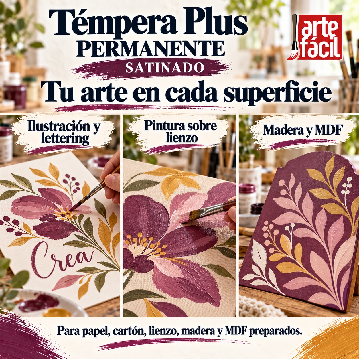 Tempera Plus permanente, Arte fácil creaciones que perduran - Imagen 3